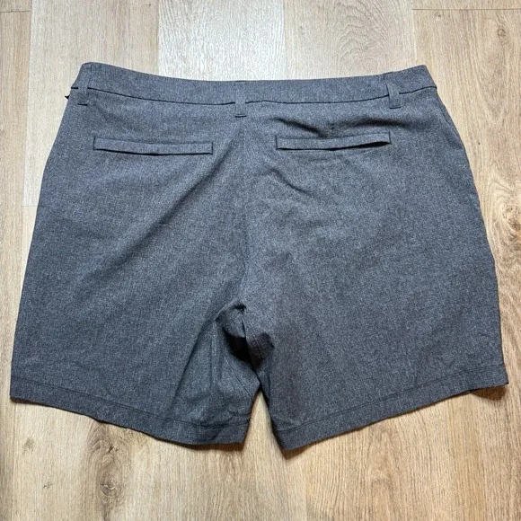 Lululemon Commission Short 7" Warpstreme Men‎ 38 Gray Athleisure Golf Casual - Picture 2 of 7